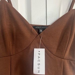 Kendall + kylie brown mini dress